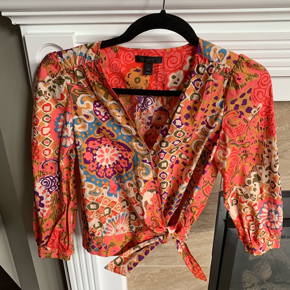 J Crew Wrap Top